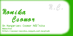 monika csomor business card